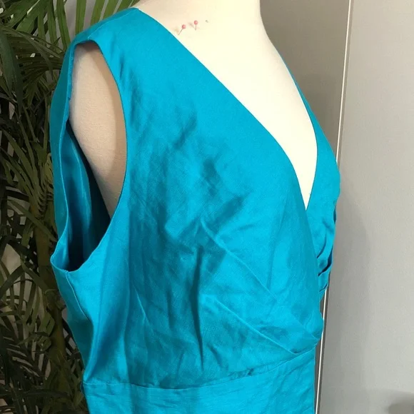 Jessica London Teal V-Neck Sheath Dress size 18 - Picture 6 of 13